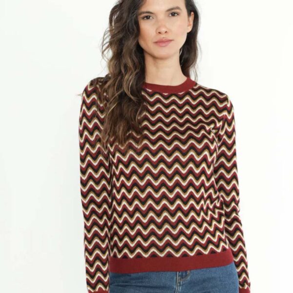 Pull Daphnea A1300 Burgundy Zig Zag